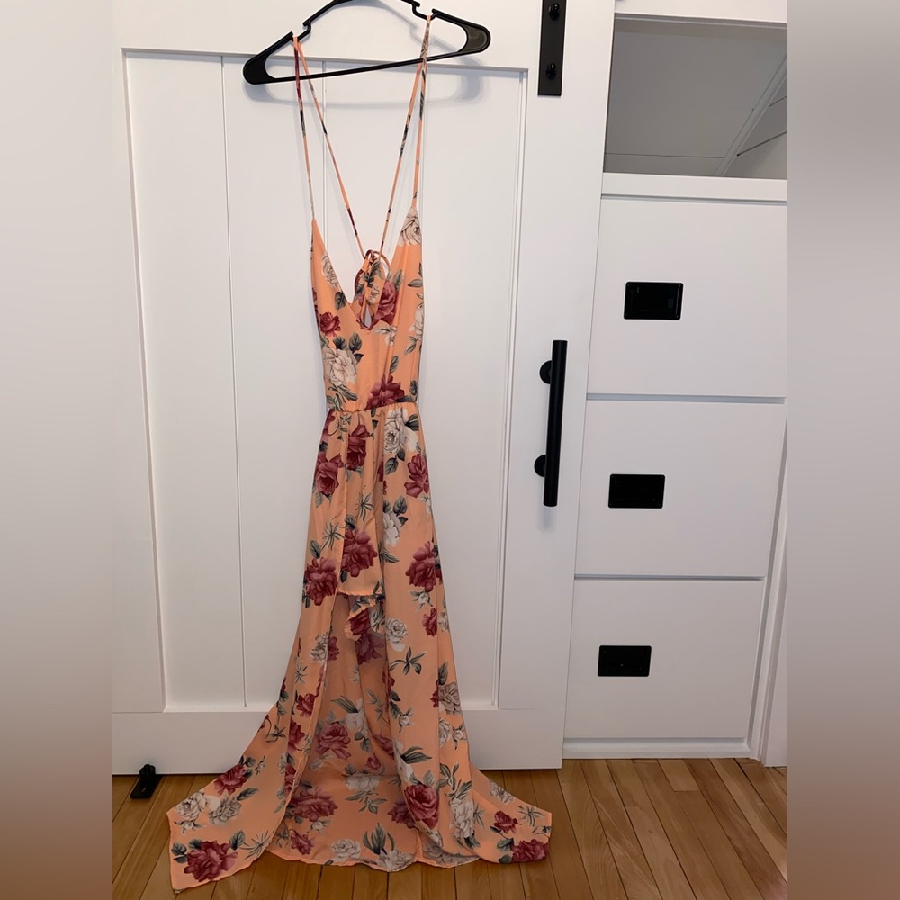 Fashion Nova ❤︎︎ Overlay day dress - peach